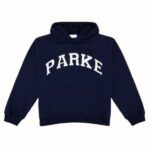 Parke White Logo Blue Hoodie