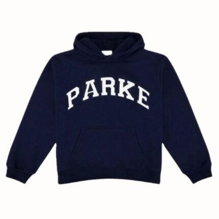 Parke White Logo Blue Hoodie