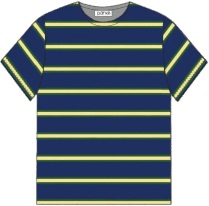 Parke Denim Stripe Cotton Tee
